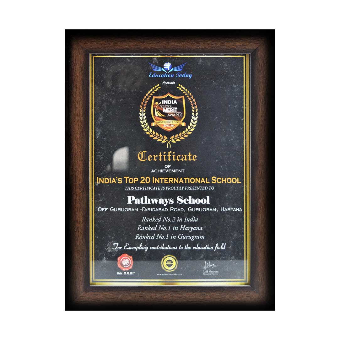 Education Today Ranked No. 2 in India Pathways School Gurgaon